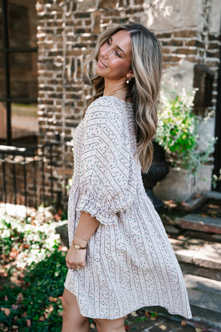 Timeless Dream Textured Mini Dress - Dusty Lilac