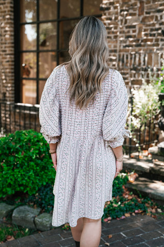 Timeless Dream Textured Mini Dress - Dusty Lilac