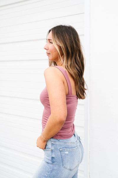 Easy To Love Tank- Dusty Pink