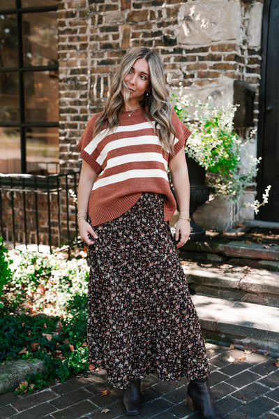 Brickstone Striped Sweater Top
