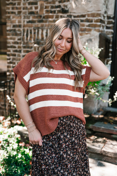 Brickstone Striped Sweater Top