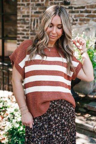 Brickstone Striped Sweater Top