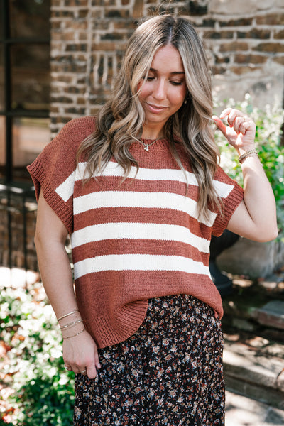 Brickstone Striped Sweater Top