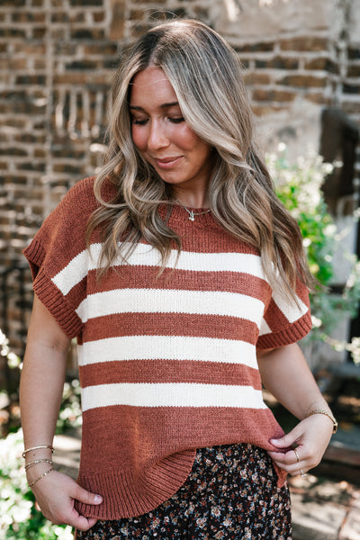 Brickstone Striped Sweater Top