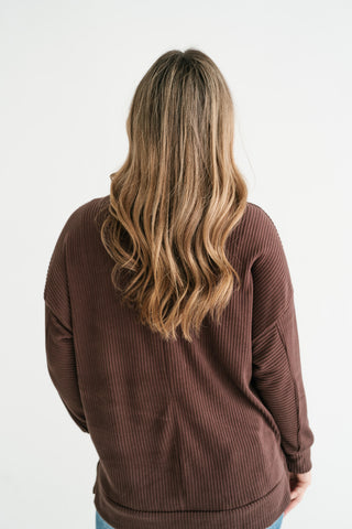 Trail Ride Ribbed Knit Long Sleeve Top