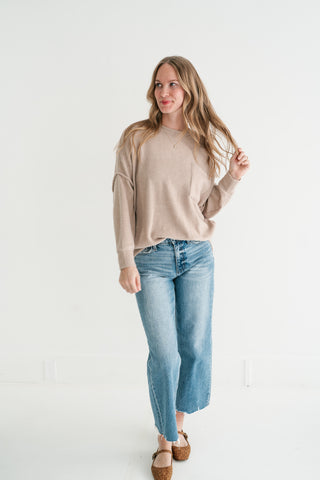 Natural Harmony Pocket Pullover Crewneck