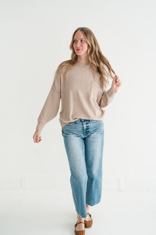 Natural Harmony Pocket Pullover Crewneck