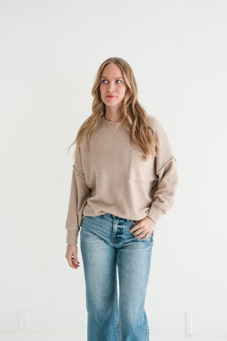 Natural Harmony Pocket Pullover Crewneck