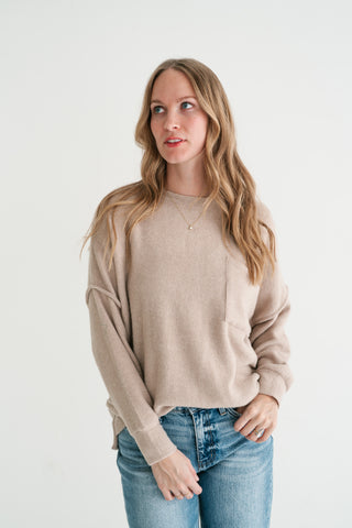 Natural Harmony Pocket Pullover Crewneck