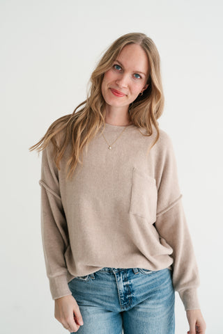 Natural Harmony Pocket Pullover Crewneck