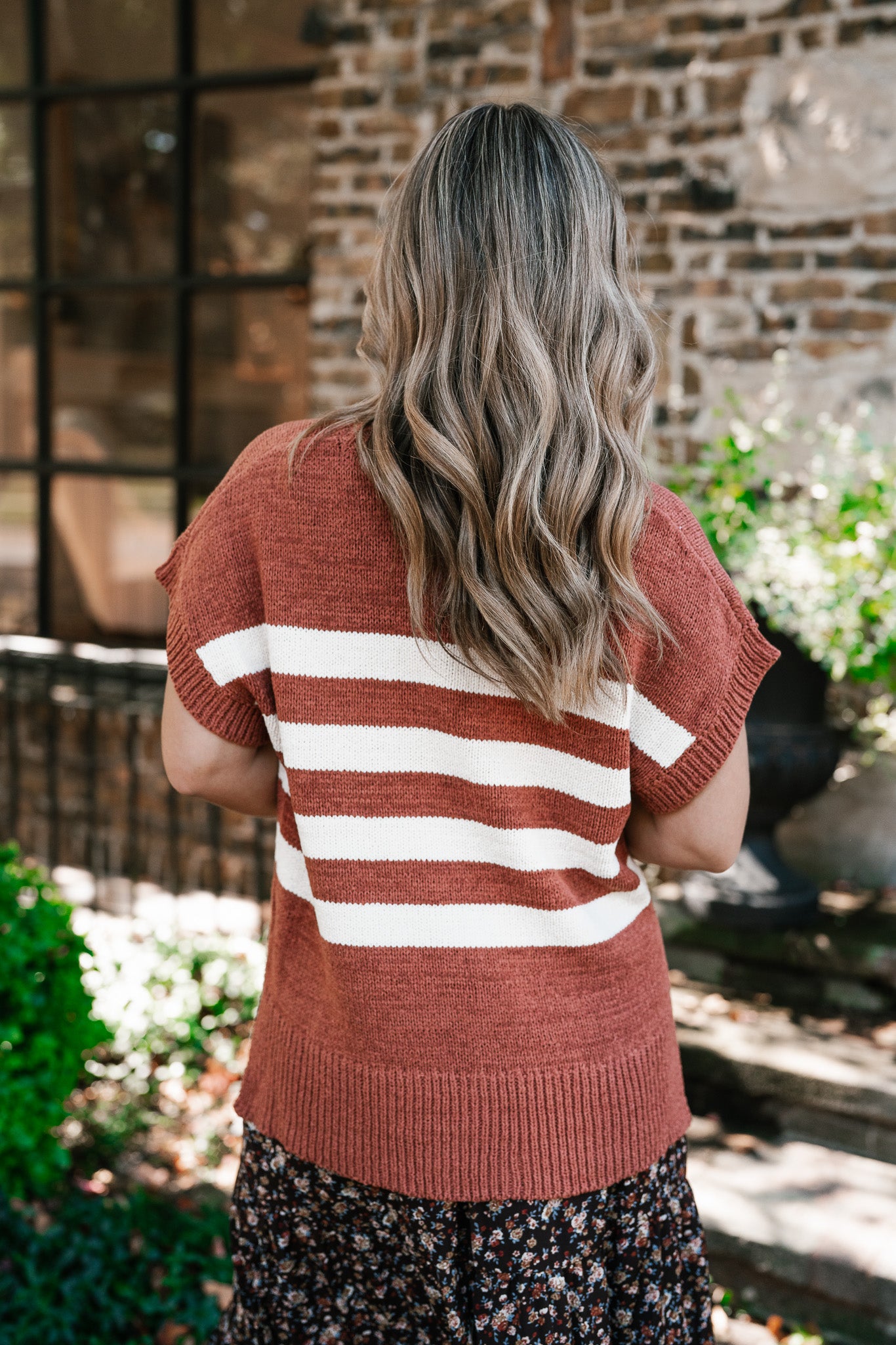Brickstone Striped Sweater Top