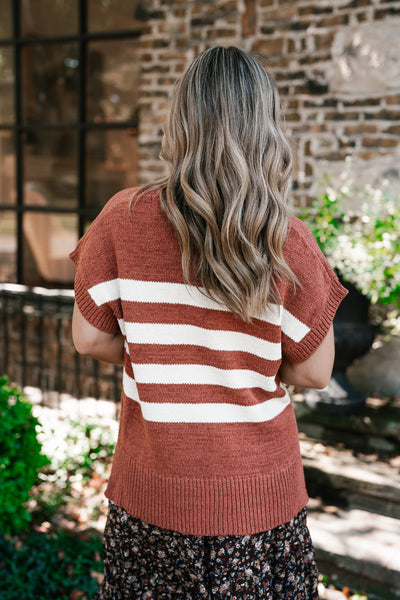 Brickstone Striped Sweater Top