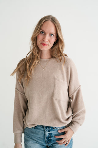 Natural Harmony Pocket Pullover Crewneck