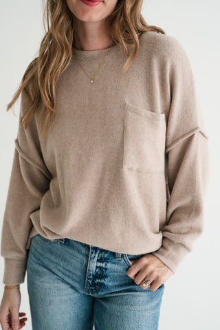 Natural Harmony Pocket Pullover Crewneck
