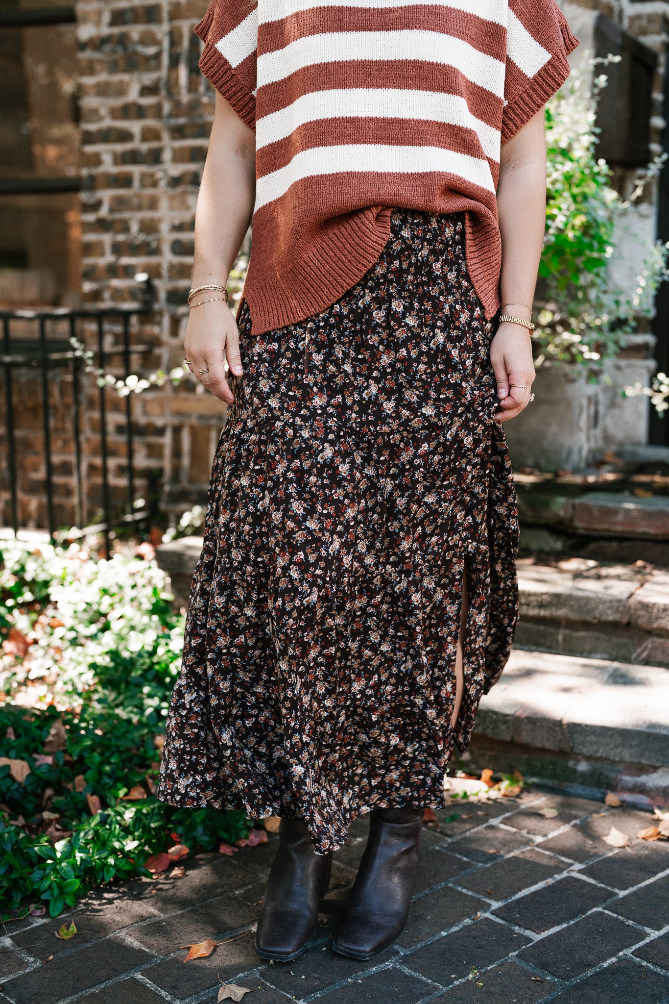 Autumn Meadow Floral Skirt