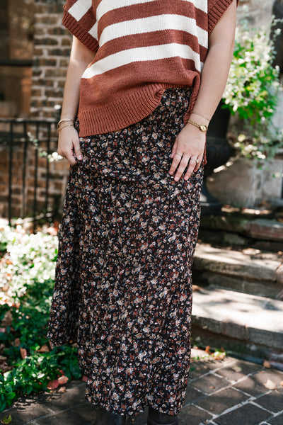 Autumn Meadow Floral Skirt
