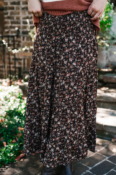 Autumn Meadow Floral Skirt