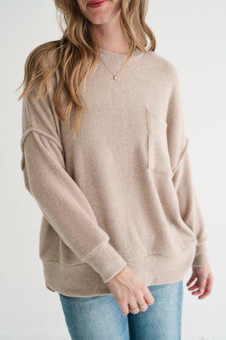 Natural Harmony Pocket Pullover Crewneck