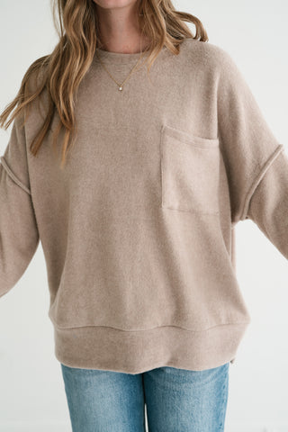 Natural Harmony Pocket Pullover Crewneck