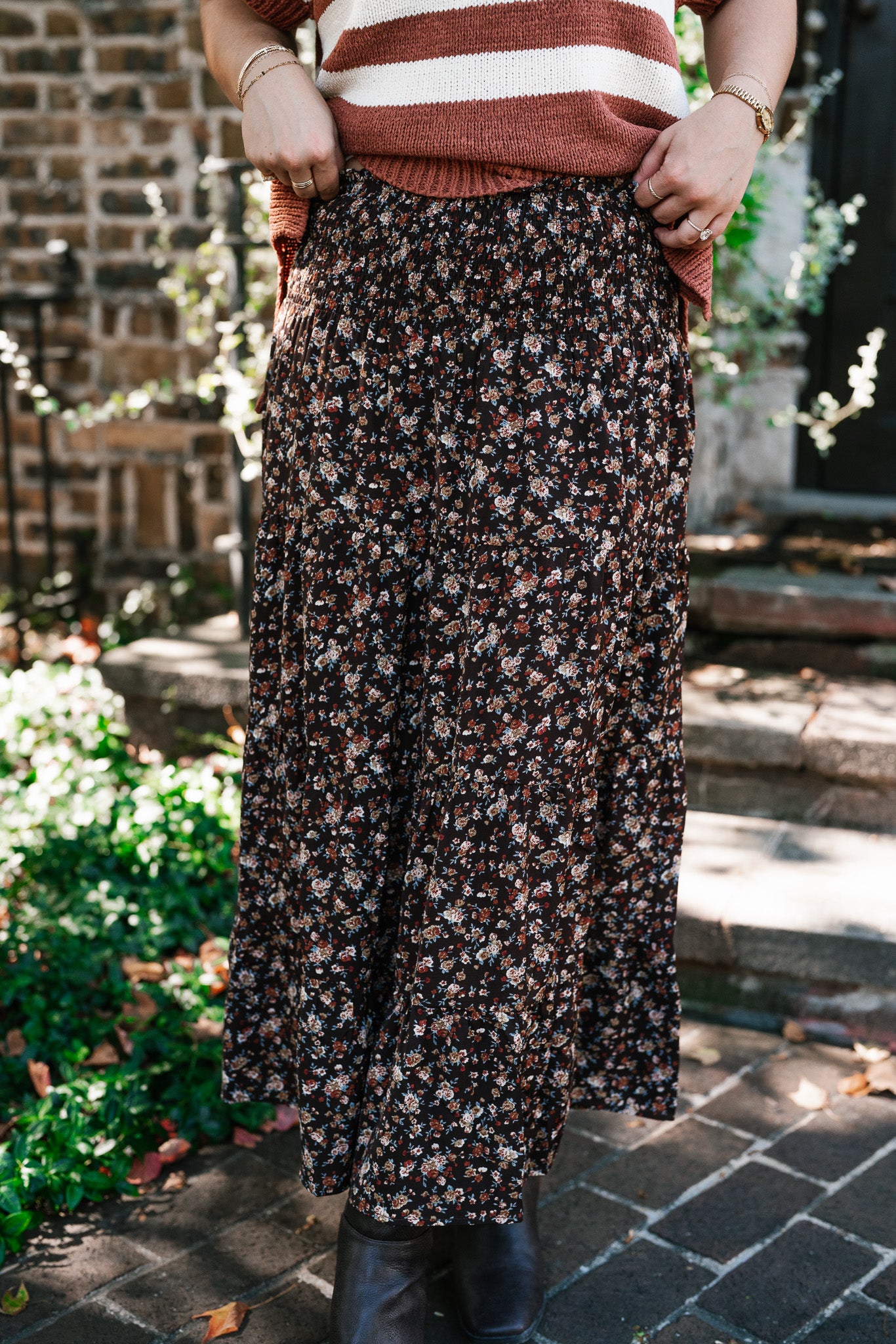 Autumn Meadow Floral Skirt