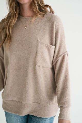 Natural Harmony Pocket Pullover Crewneck