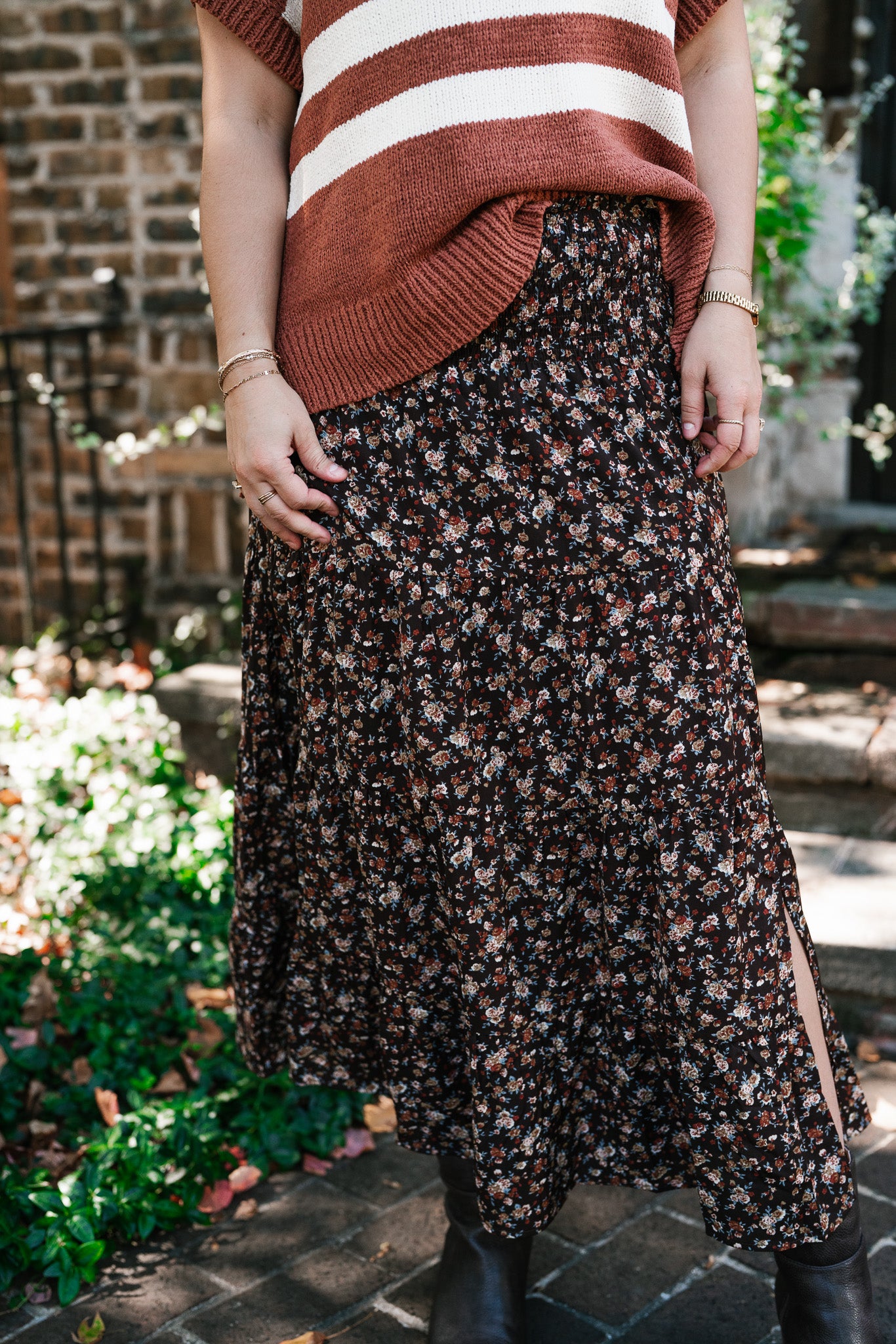 Autumn Meadow Floral Skirt