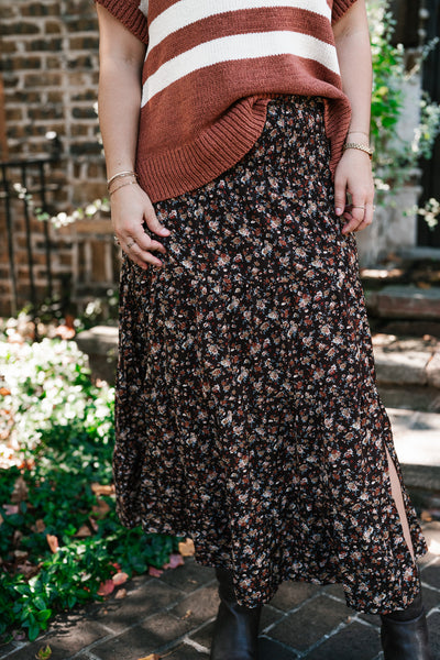 Autumn Meadow Floral Skirt