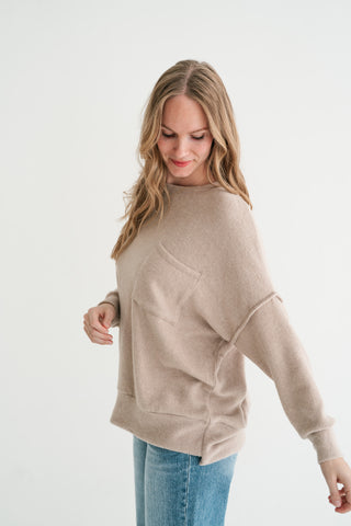 Natural Harmony Pocket Pullover Crewneck