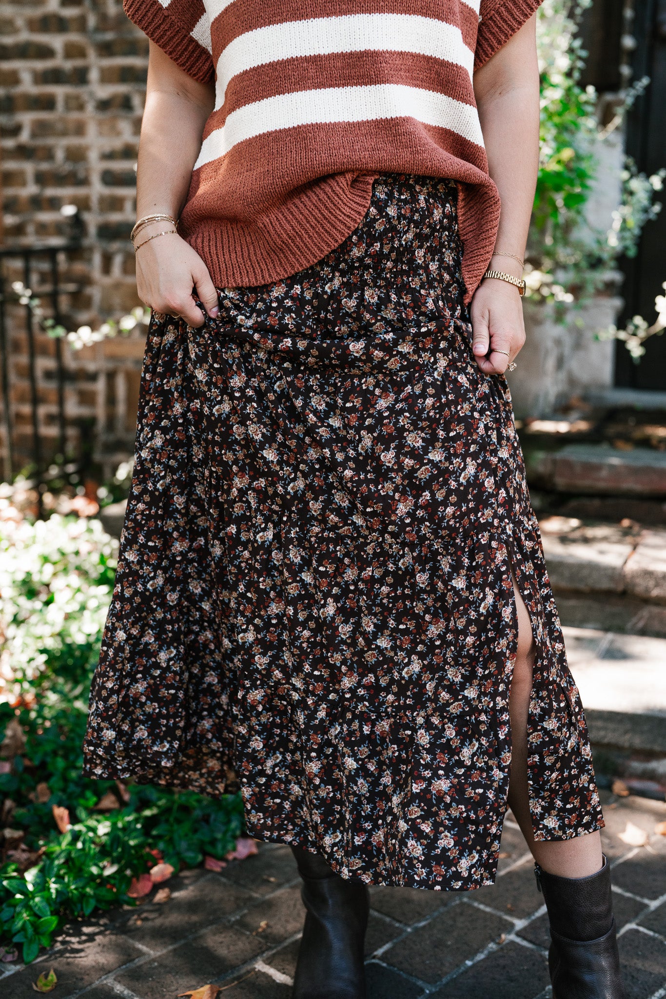 Autumn Meadow Floral Skirt