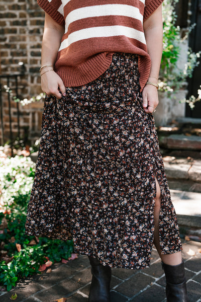 Autumn Meadow Floral Skirt