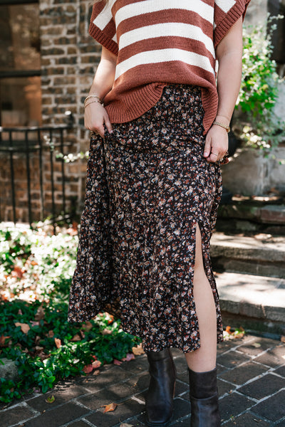 Autumn Meadow Floral Skirt