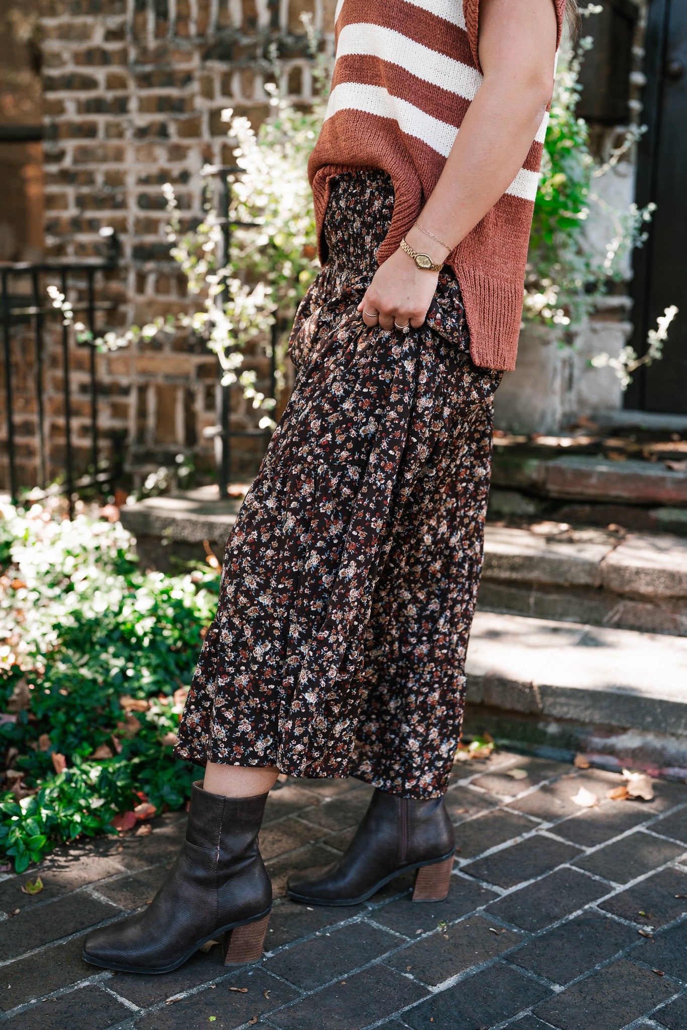 Autumn Meadow Floral Skirt