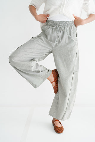 Downtown Ease Stripe Barrel Pant