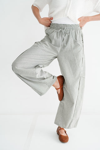 Downtown Ease Stripe Barrel Pant