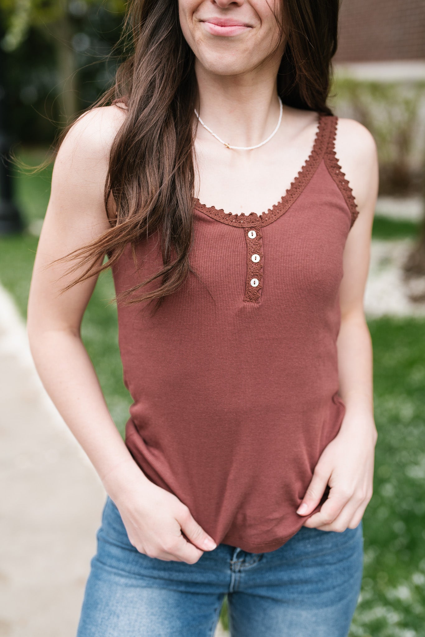 Keep It Comfy Lace Tank