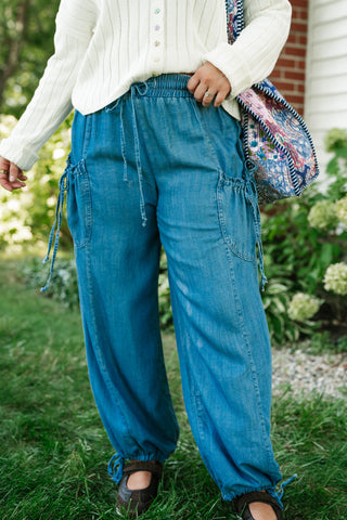 Wayward Chambray Wide Leg Pant