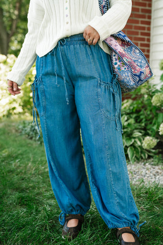Wayward Chambray Wide Leg Pant