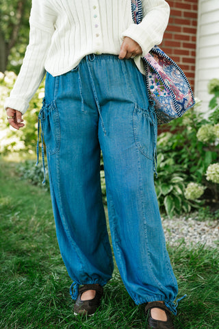 Wayward Chambray Wide Leg Pant