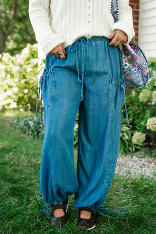 Wayward Chambray Wide Leg Pant