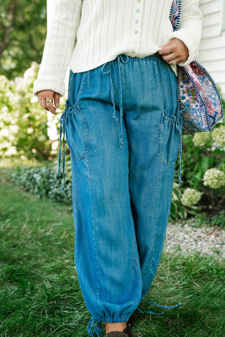 Wayward Chambray Wide Leg Pant