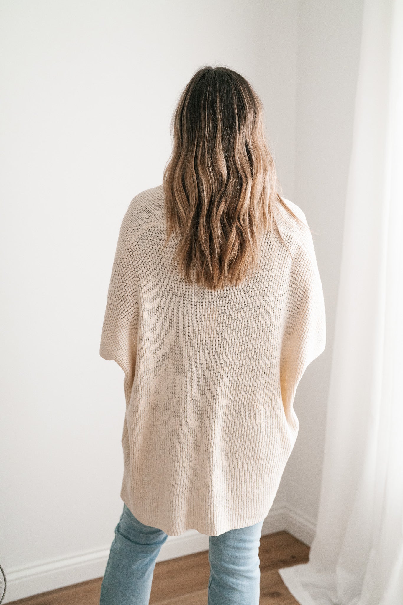 Fresh Knit Oversized Drop Shoulder Cardigan - Cream