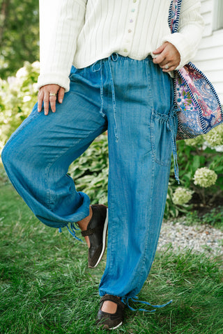 Wayward Chambray Wide Leg Pant