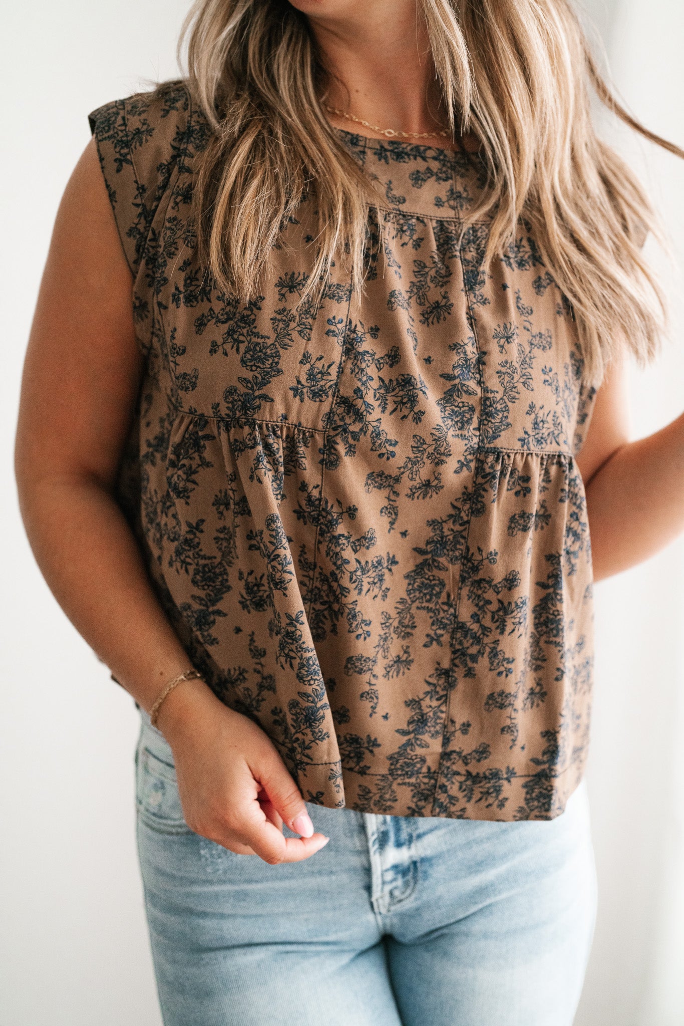 Flower Frenzy Cap Sleeve Top