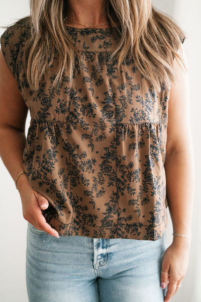 Flower Frenzy Cap Sleeve Top