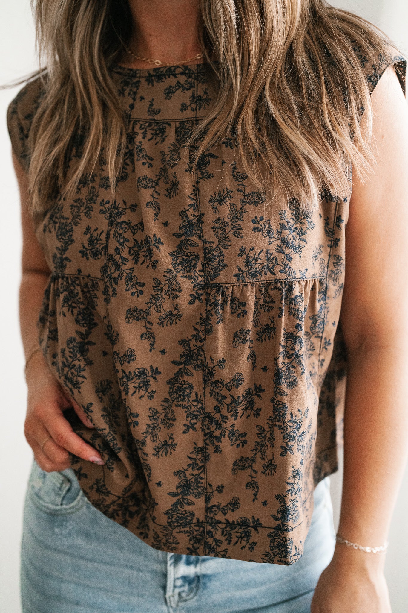 Flower Frenzy Cap Sleeve Top