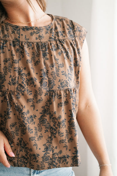 Flower Frenzy Cap Sleeve Top