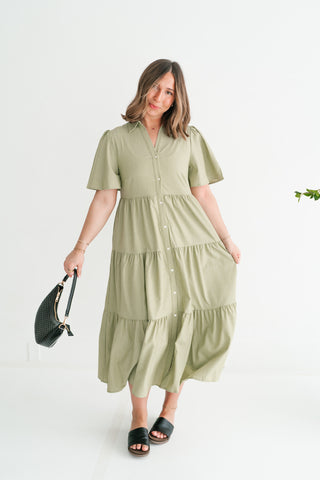 Eloise Standard Tiered Midi Dress