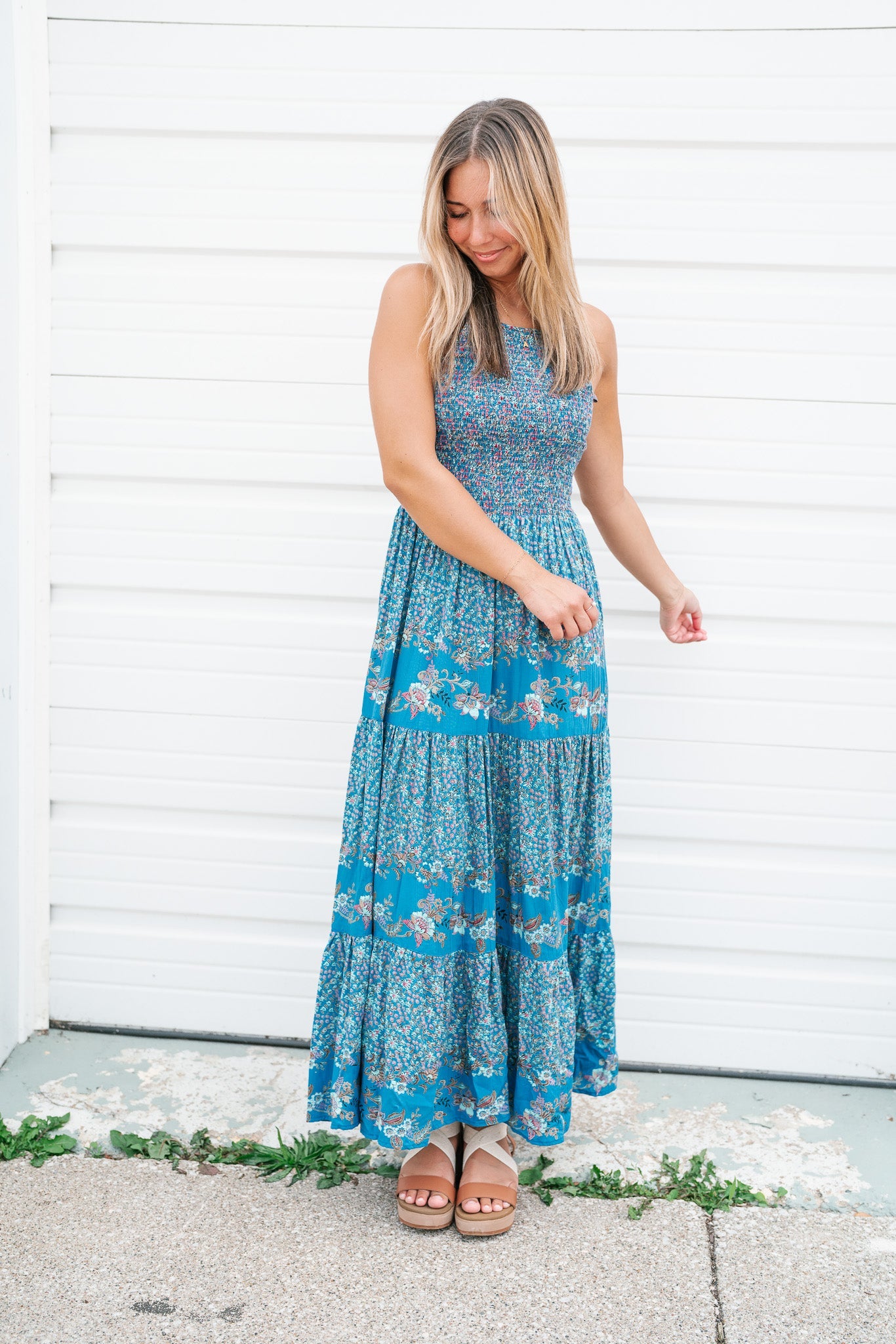 Riah Smocked Maxi Dress
