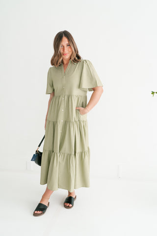 Eloise Standard Tiered Midi Dress