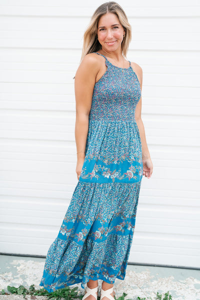 Riah Smocked Maxi Dress